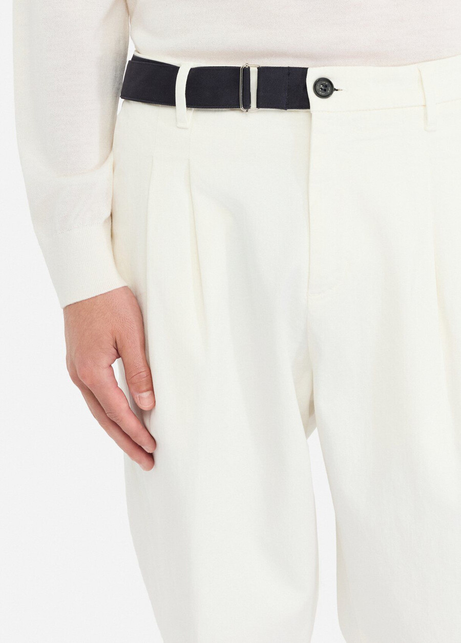 pantalon en coton avec ceinture