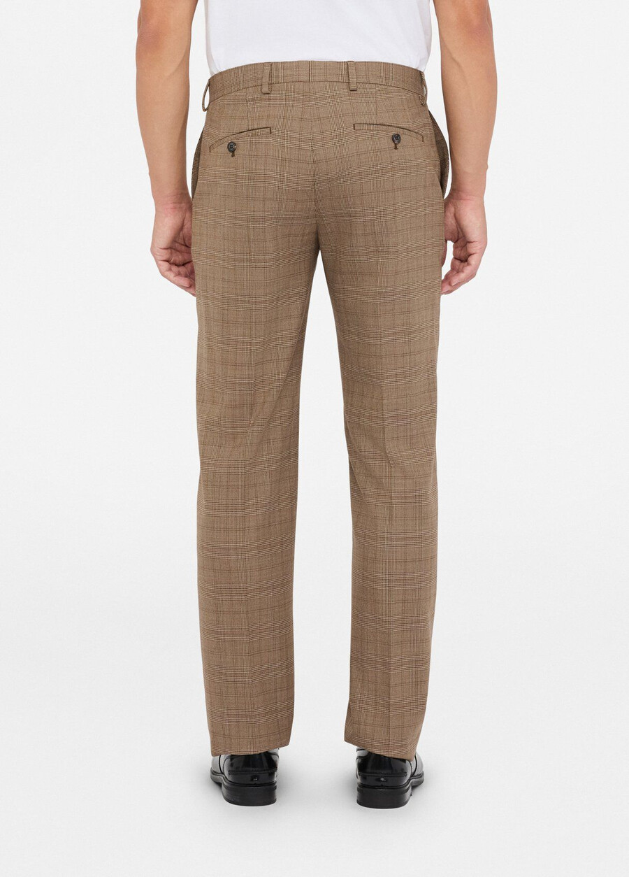 pantalon en laine à carreaux prince de galles