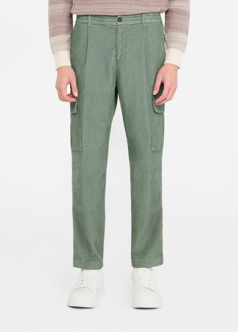 pantalon cargo en velours