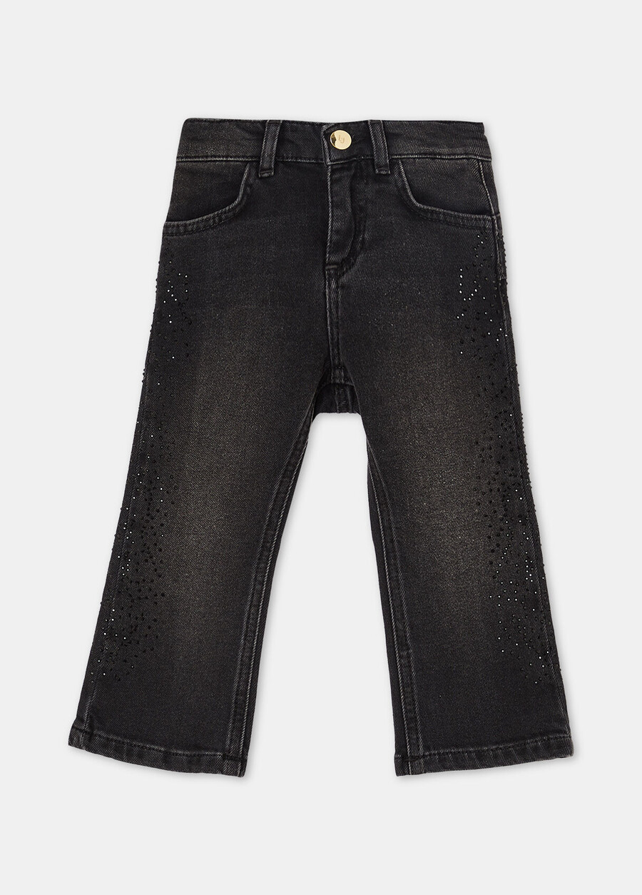 jeans en coton avec strass
