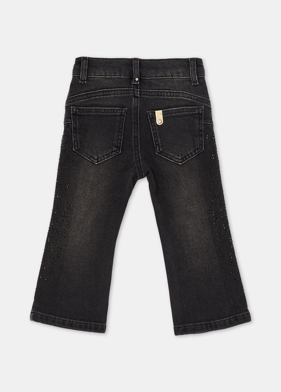 jeans en coton avec strass