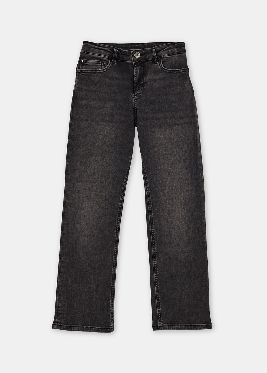 jean taille haute à jambes droites