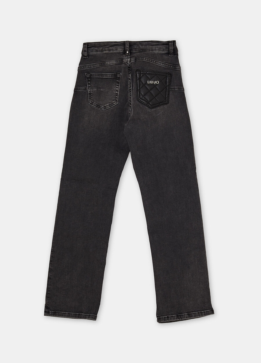 jean taille haute à jambes droites