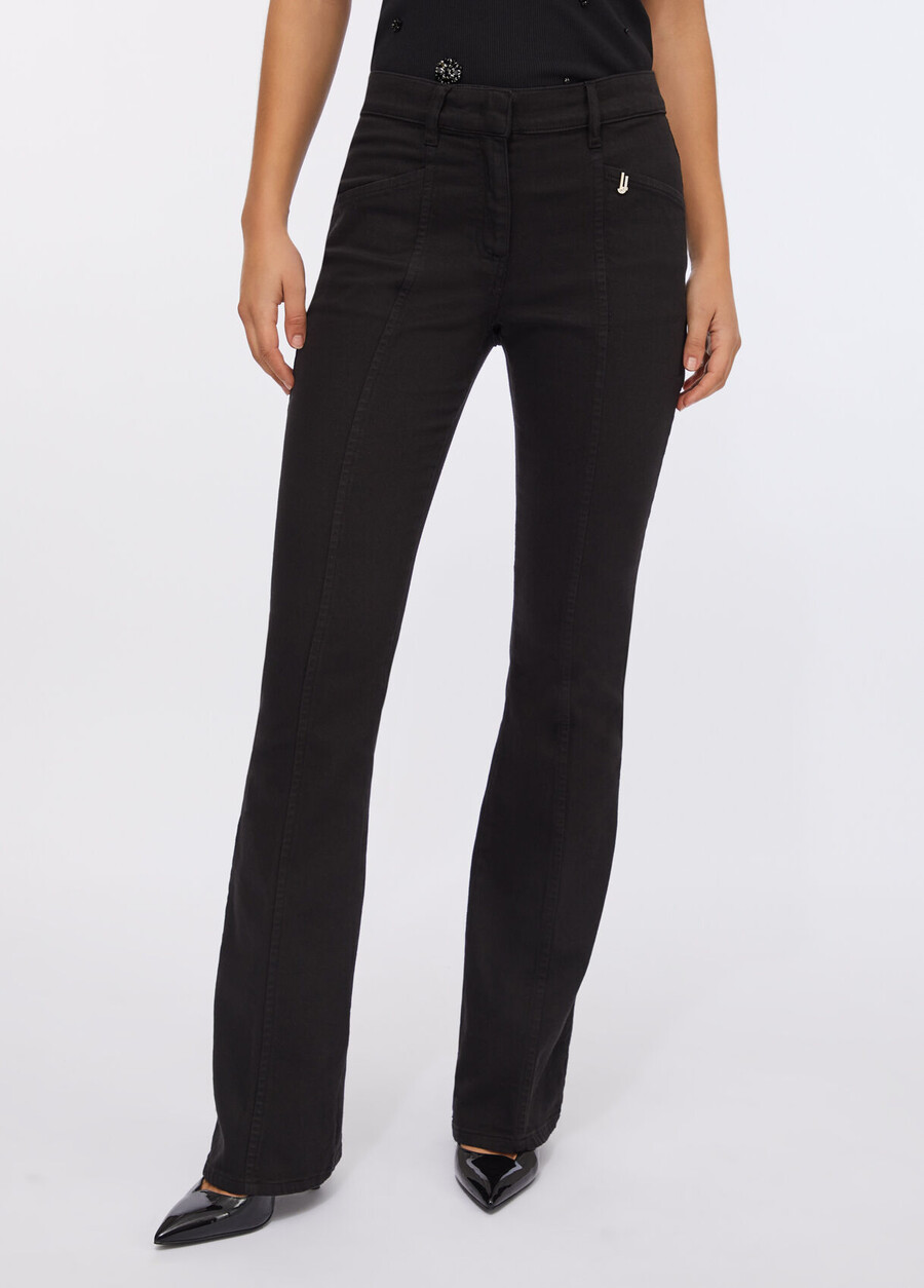 pantalon évasé en coton bull