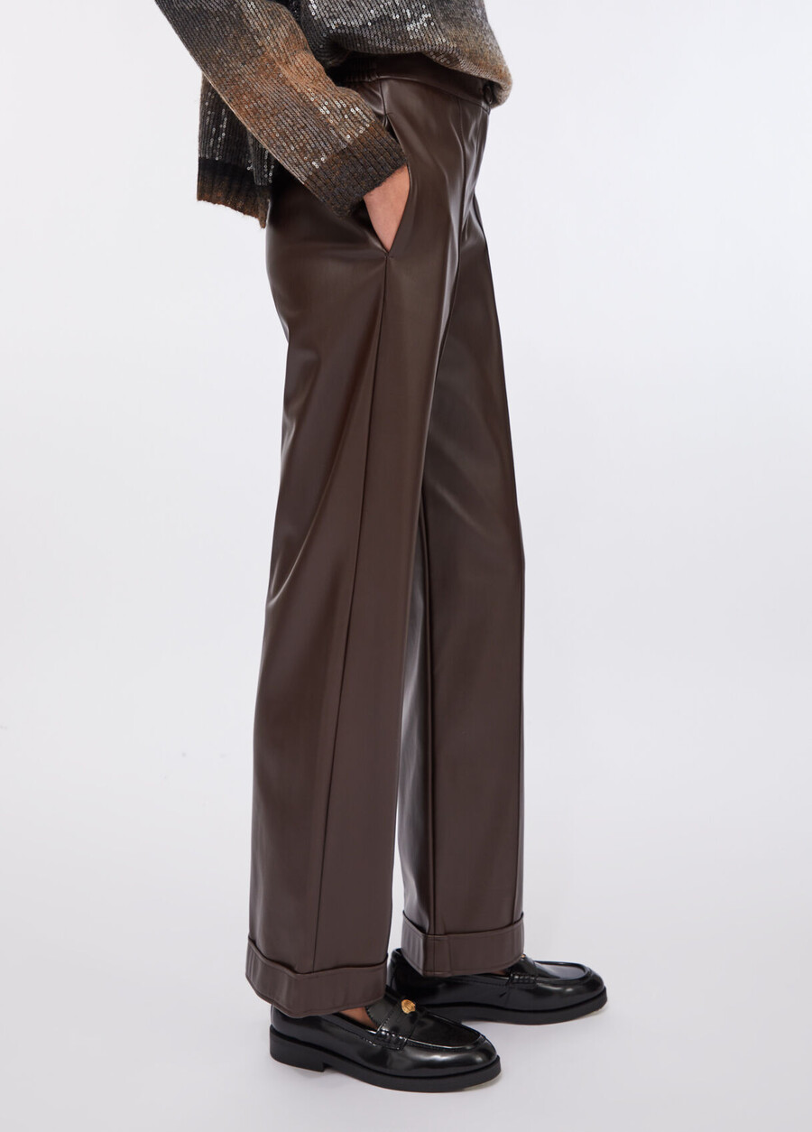 pantalon en tissu enduit