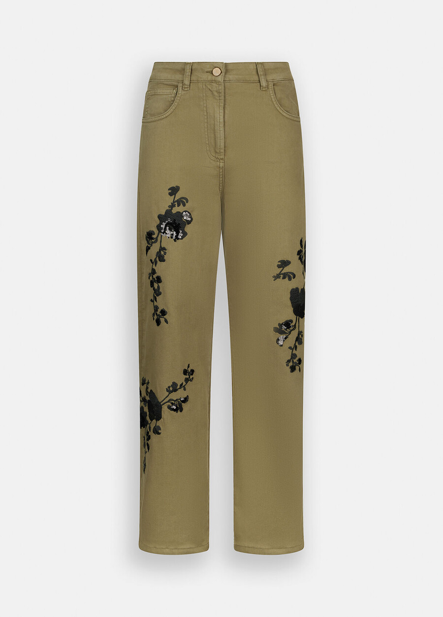 pantalon brodé
