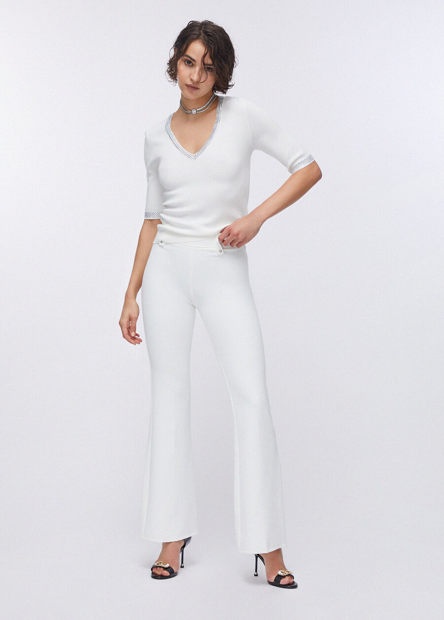 pantalon évasé élégant