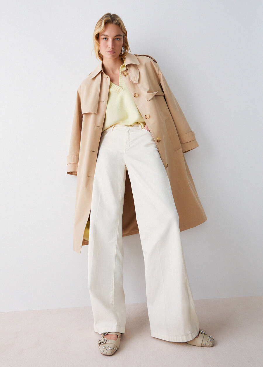 pantalon évasé avec ceinture