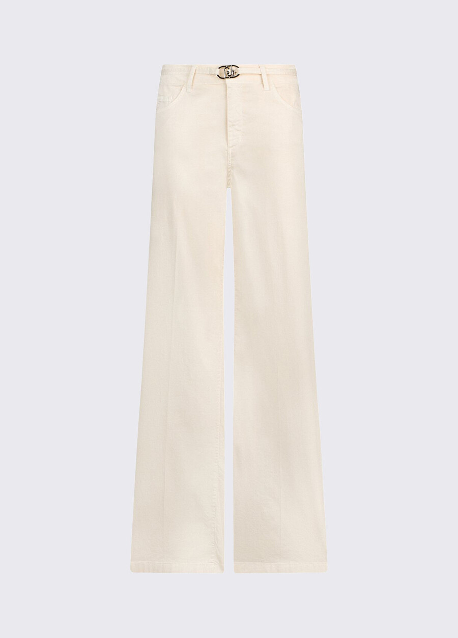 pantalon évasé avec ceinture