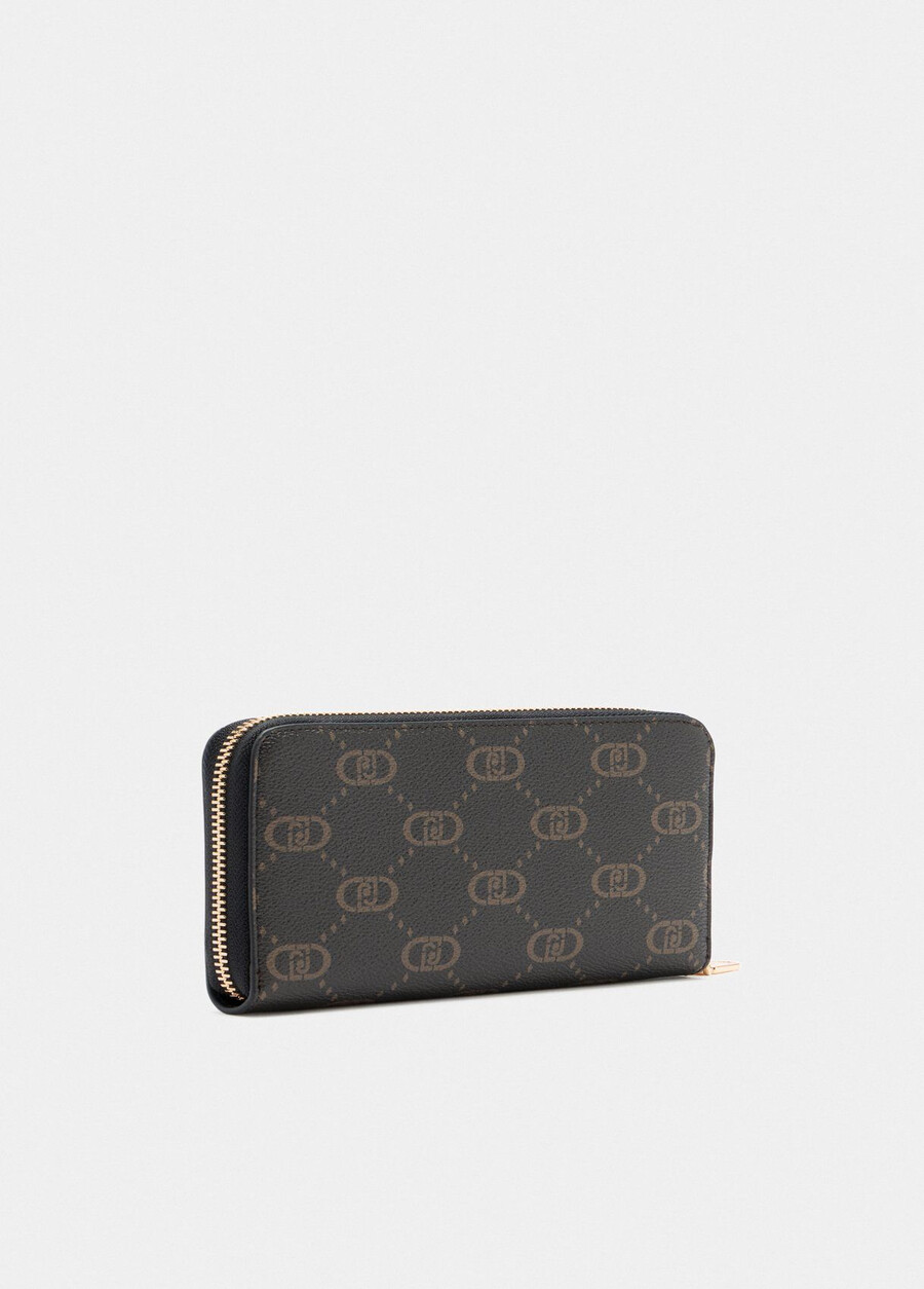 grand portefeuille zippé avec logo