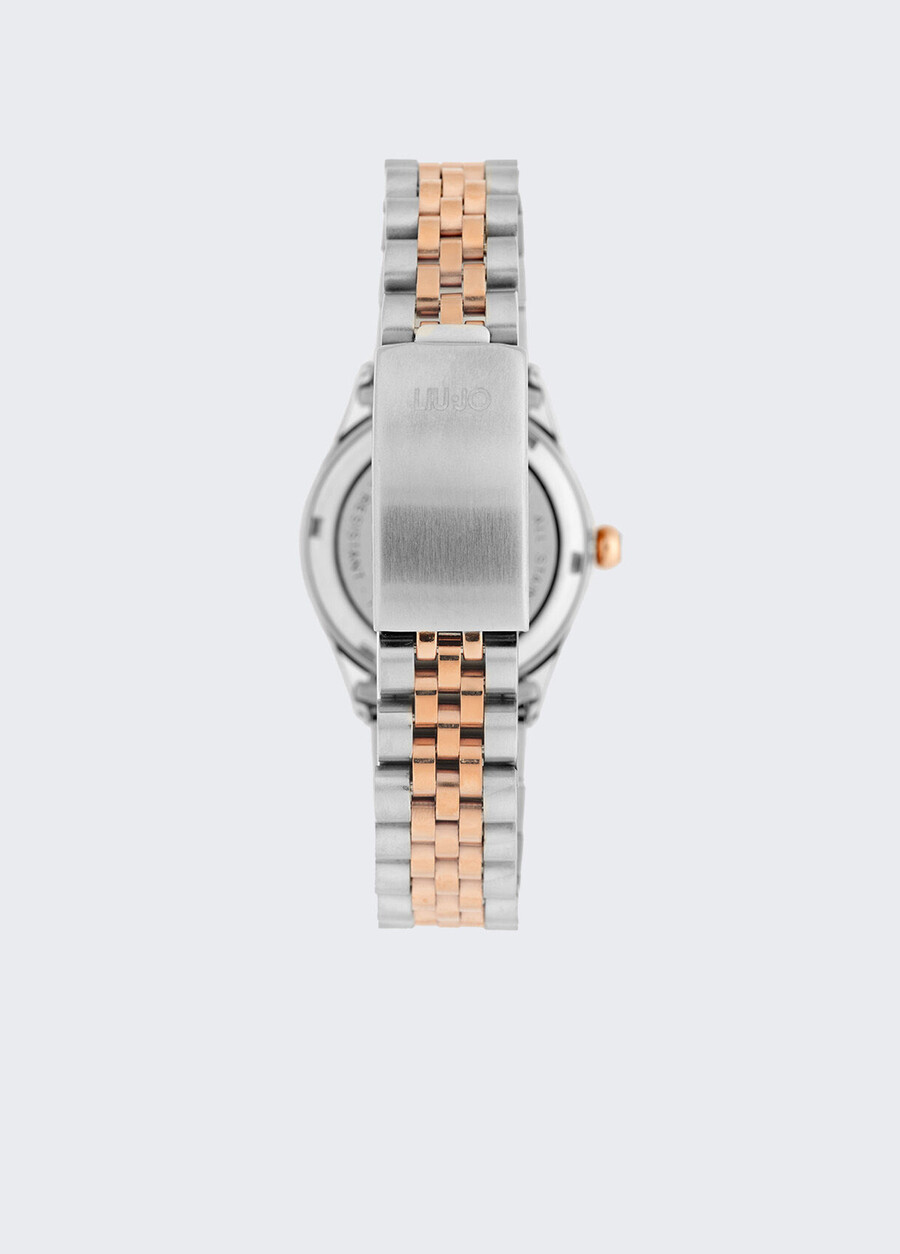 montre en acier bicolore