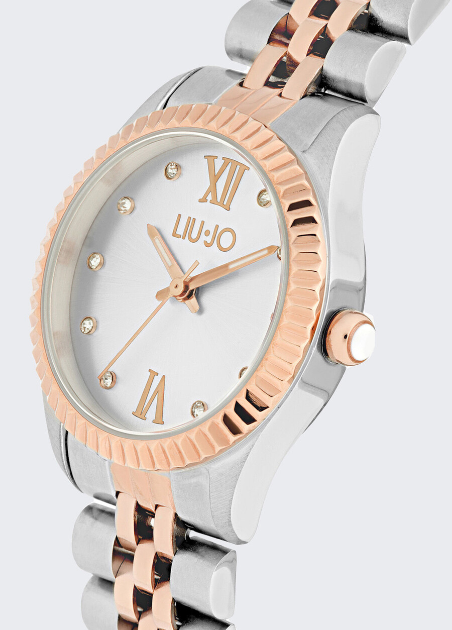montre en acier bicolore