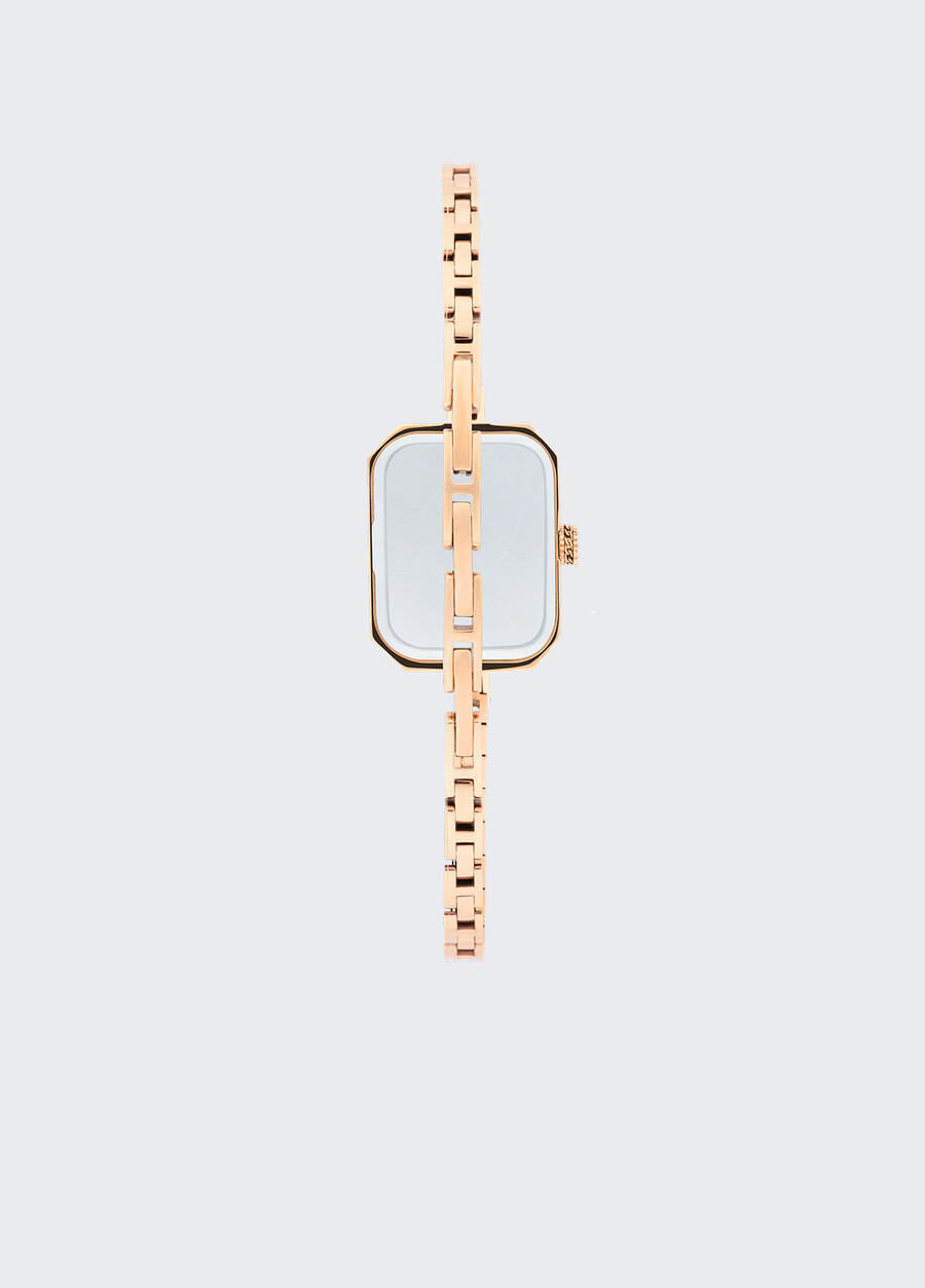 montre en acier avec cristaux