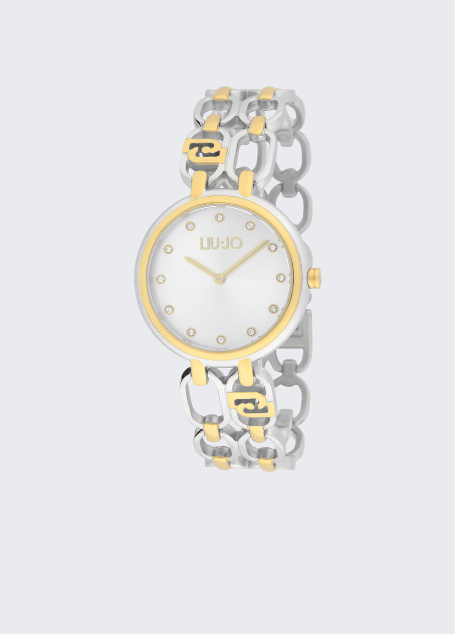 montre en acier bicolore