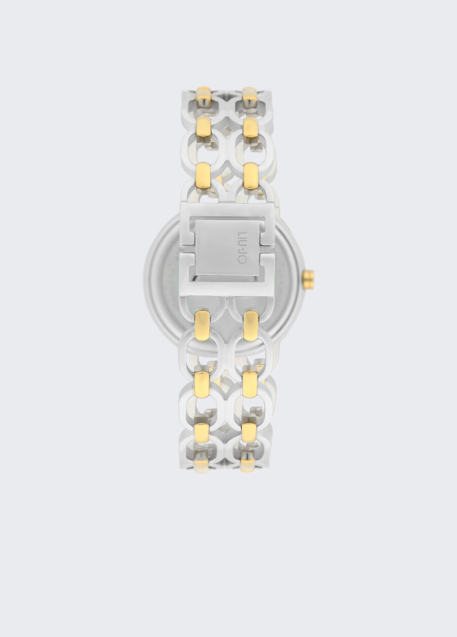montre en acier bicolore