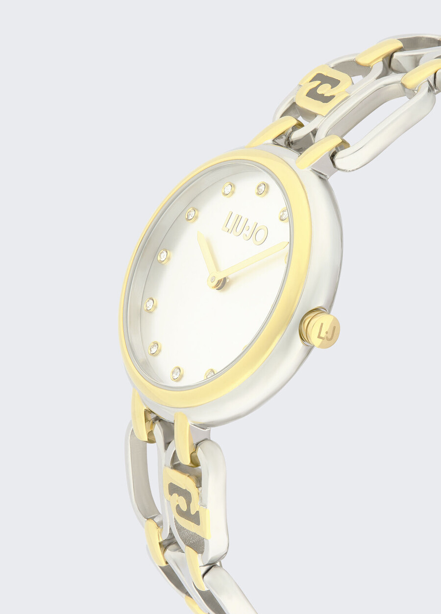 montre en acier bicolore